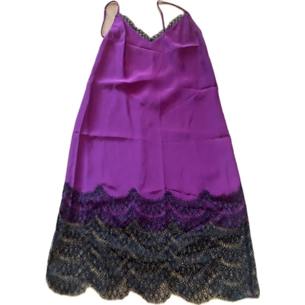 Kiki De Montparnasse Purple Lace Slip Dress Women’s Reg Size 2 Retails $495